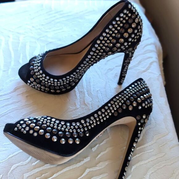 BEBE 💎 Annette  Jeweled And Studded Stilettos Size 6 - Picture 6 of 17